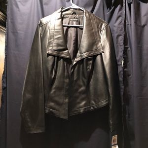Leather dress jacket